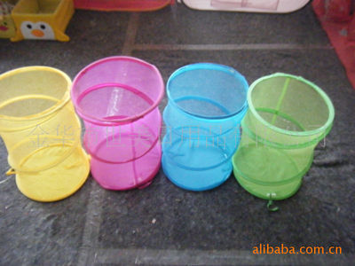 廠家直銷！小號彩網儲物桶/臟衣桶/雜物桶庫存現貨，數量有限速搶購